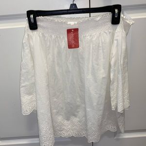 White Vestique Off The Shoulder Top